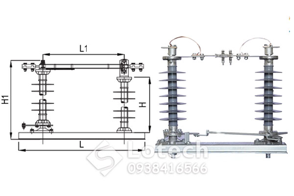 ban-ve-cau-tao-ds-vina-electric-dao-cach-ly-chem-ngang Bản vẽ cấu tạo DS Vina Electric dao cách ly chém ngang