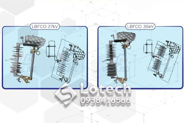 cau-chi-tu-roi-cat-co-tai-lbfco-vinasino-27kv-35kv Cầu chì tự rơi cắt có tải LBFCO VINASINO 27kV 35kV