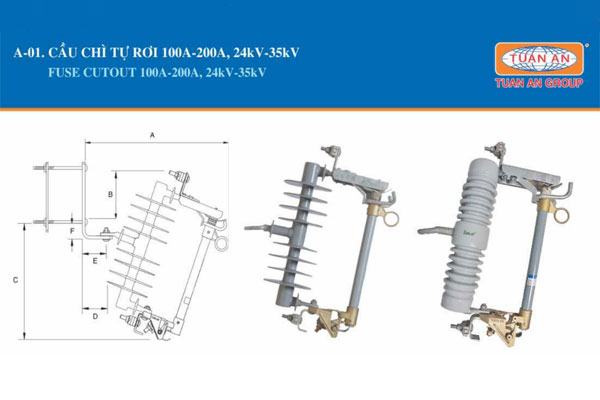 cau-chi-tu-roi-tuan-an-cach-dien-su-va-polymer Cầu chì tự rơi Tuấn Ân cách điện sứ và polymer