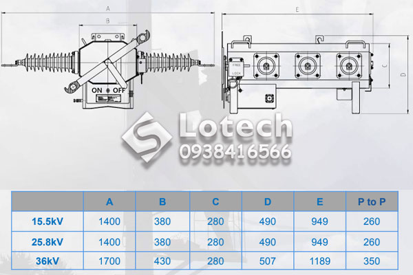 kich-thuoc-cua-lbs-khi-sf6-bh-system Kích thước của LBS khí SF6 BH System