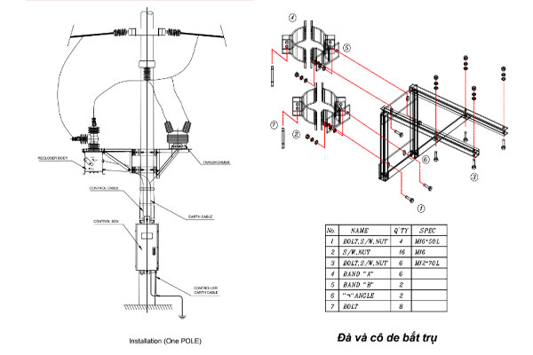 lap-dat-recloser-entec-treo-tru Lắp đặt Recloser ENTEC treo trụ
