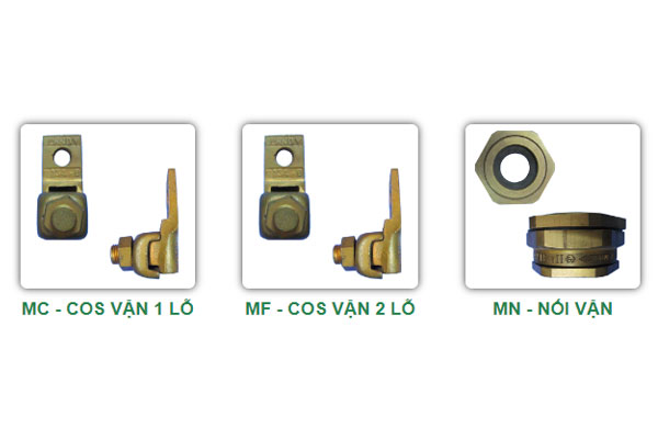 Đầu Cos Vặn 1 Lỗ, 2 Lỗ, Cos Đồng Nối Vặn