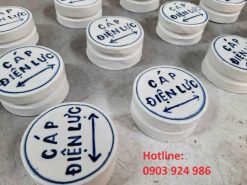 Giá móc sứ cảnh báo cáp ngầm điện lực