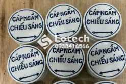 Mốc Sứ Cảnh Báo Cáp Ngầm Chiếu Sáng