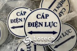 Mốc Cảnh Báo Cáp Điện Lực Bằng Sứ