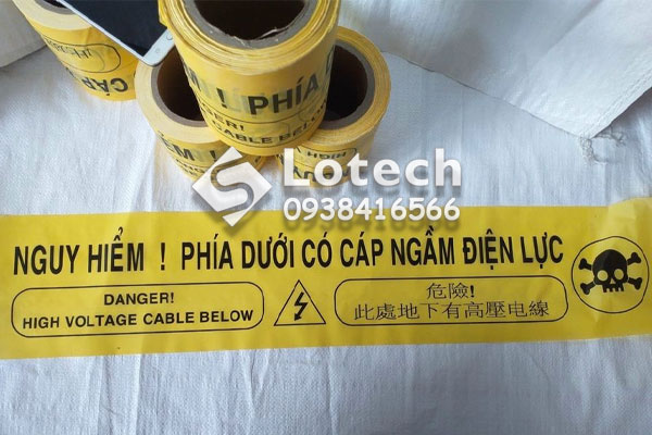 Băng Báo Hiệu Cáp Ngầm Điện Lực Tiếng Trung - Tiếng Anh