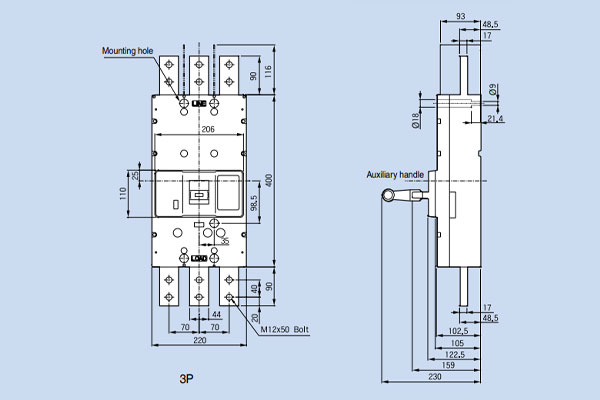 ban-ve-aptomat-khoi-3-pha-mccb-1000a-ls-65ka Bản vẽ aptomat khối 3 pha MCCB 1000A LS