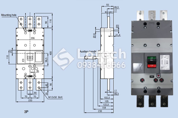 ban-ve-cau-tao-aptomat-3p-ls-1200a-abs1203b Bản vẽ cấu tạo Aptomat 3 pha LS 1200A ABS1203b