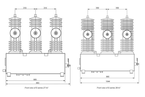 ban-ve-cau-tao-may-cat-recloser-schneider-e-series-27kv-38kv Bản vẽ cấu tạo máy cắt Recloser Schneider E-series 27kv/38kv