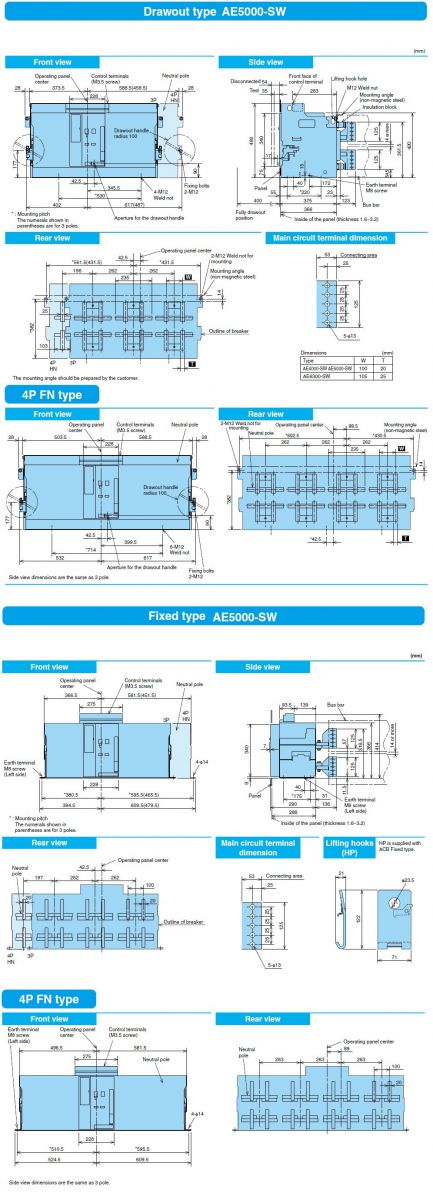 ban-ve-cau-tao-va-kich-thuoc-acb-mitsubishi-ae-5000-sw Bản vẽ cấu tạo và kích thước ACB Mitsubishi AE5000-SW