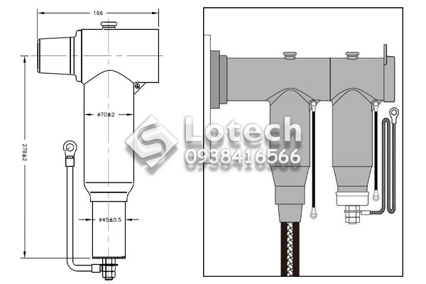 ban-ve-kich-thuoc-chong-set-t-plug-raychem Bản vẽ kích thước chống sét T-Plug Raychem