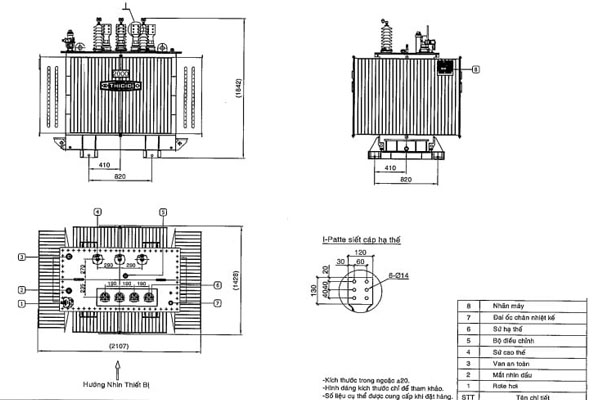 ban-ve-may-bien-ap-thibidi-2000kva Bản vẽ máy biến áp dầu THIBIDI 2000kVA