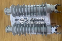 Cách điện đứng Polymer Minh Long 2 bao gồm kẹp dây và 2 bulong