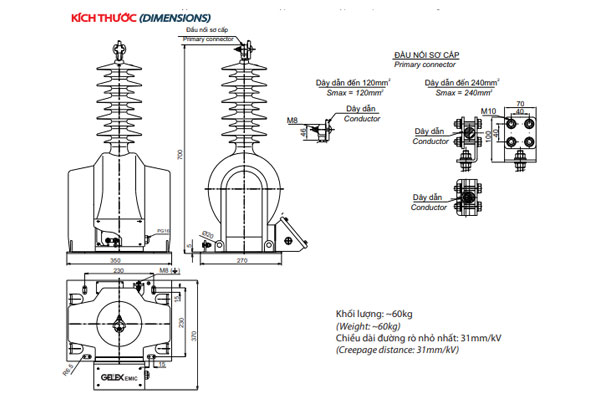 cau-tao-may-bien-ap-kho-emic-35kv-ngoai-troi Cấu tạo máy biến áp khô EMIC 35kV ngoài trời