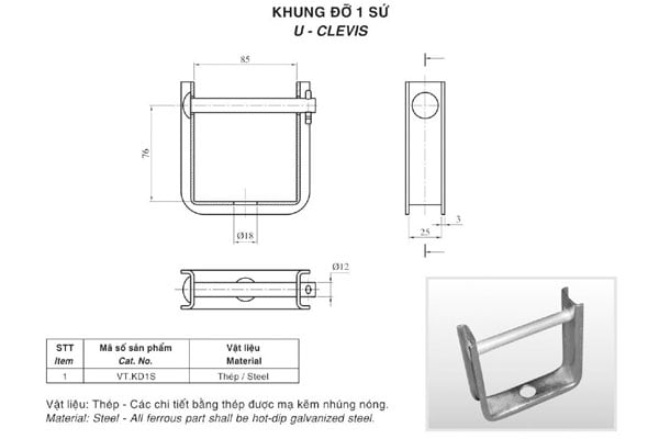 cau-tao-uclevis Cấu tạo khung đỡ 1 sứ Uclevis