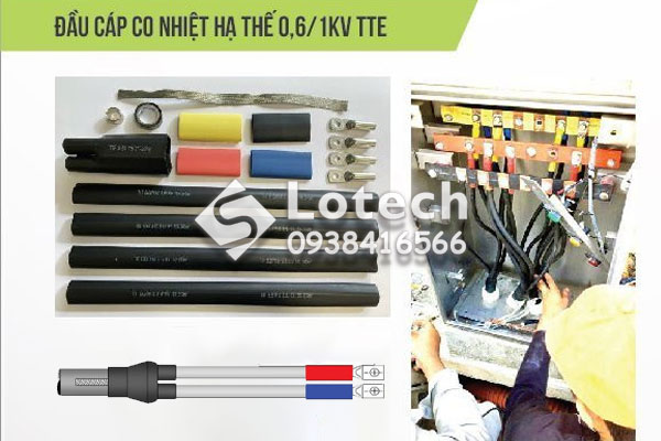 Đầu cáp co nhiệt hạ thế TTE và ứng dụng lắp trong tủ điện