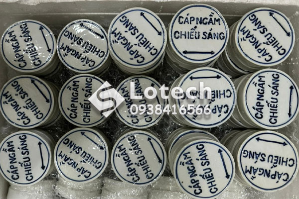 Lotech phân phối mốc sứ định vị cáp ngầm chiếu sáng
