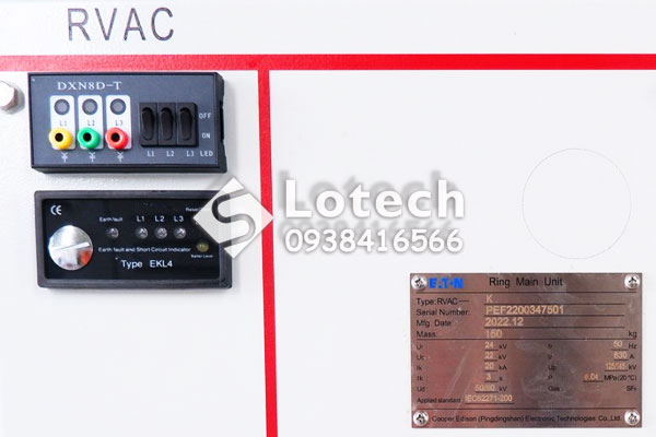 Thông số tủ trung thế EATON Cooper RVAC ngăn K