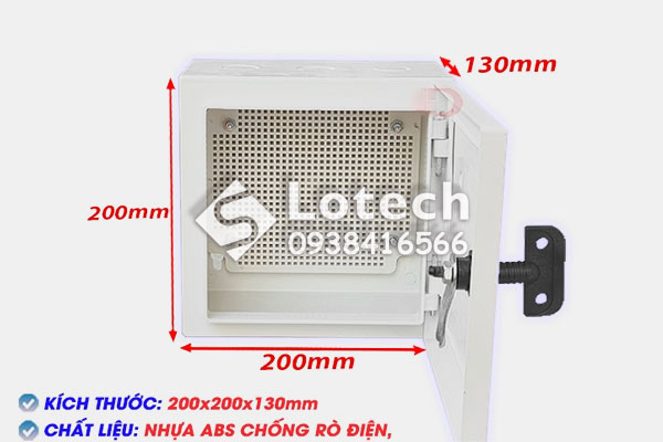 Tủ Điện Nhựa 200x200x130mm Pát Nhựa Lihhan