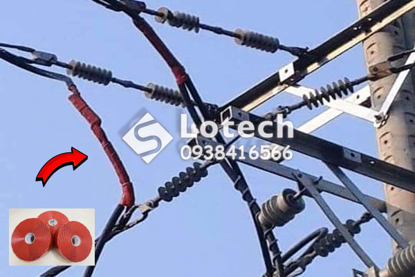 Ứng dụng thực tế băng keo silicone cách điện mối nối đường dây trung thế