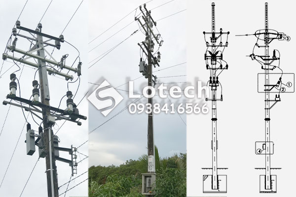 Bản Vẽ Bộ Dao Cắt Tụ Bù Trung Thế - Hình Ảnh Lắp Đặt Thực Tế