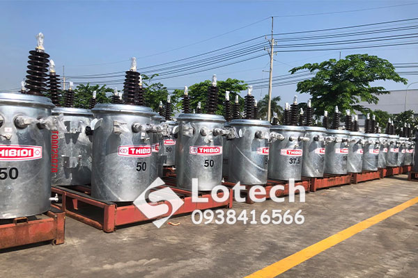may-bien-ap-50kva-vo-ma-kem-thibidi Máy biến áp 50kVA vỏ mạ kẽm hãng THIBIDI (mẫu mới)